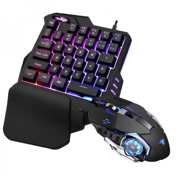 G30 one handed keyboard game mouse set 35 key mixed color RGB non mechanical hand feeling hand game chicken artifact throne 