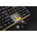 Yk100 green axis mechanical hand semi mechanical game pluggable axis film metal keyboard orange light transmission customization 