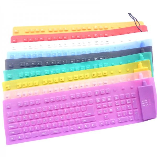 Factory direct silicone game keyboard spot industrial waterproof computer external classic 109 customized mechanical keyboard
