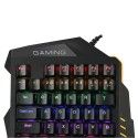 One handed mechanical keyboard 35 key luminous mechanical chicken eating game green axis keyboard left hand keyboard 