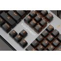 Customized USB pluggable green shaft handle semi mechanical game keyboard metal keyboard 
