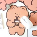 Ins soft chocolate bear mouse pad small laptop office cartoon student creativity