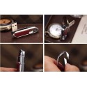 Foreign trade 8g16g key chain metal U disk 32g64g mountaineering buckle leather case fashion gift U disk custom logo