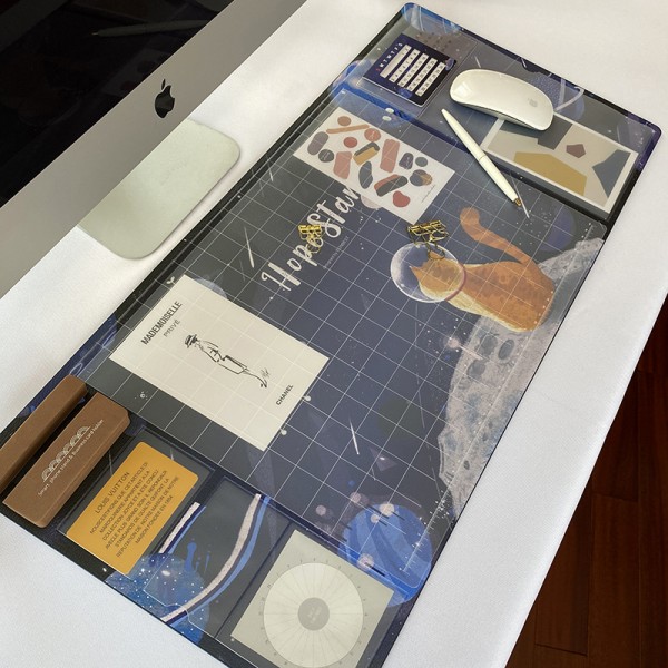 Super large waterproof mouse pad ins wind female student office computer lovely business desktop desk pad