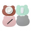 Wholesale silicone mouse pad leather mouse creative bear head mouse pad game pad business desk pad factory straight