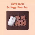 Korean ins cute cartoon biscuit bear mouse pad pink love bear mouse pad non slip pad student desktop