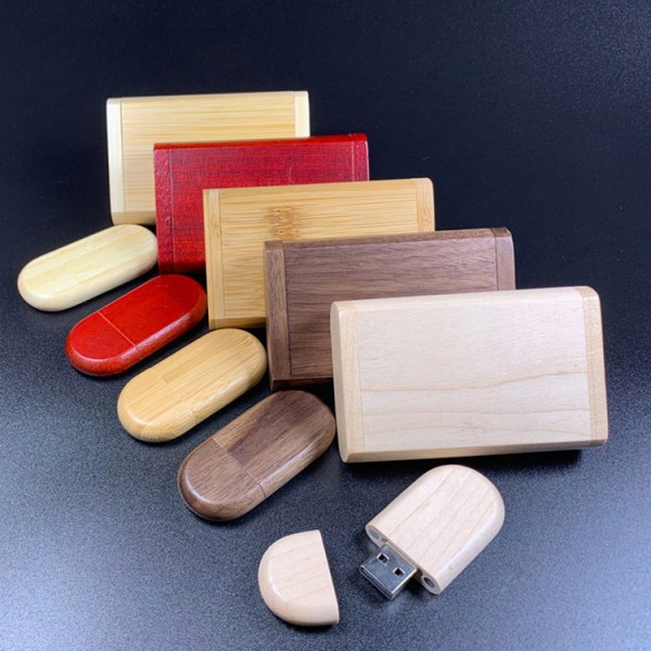 Wholesale wood USB flash disk customized Maple walnut bamboo optional 16g wood gift USB flash disk carbonized bamboo USB flash disk