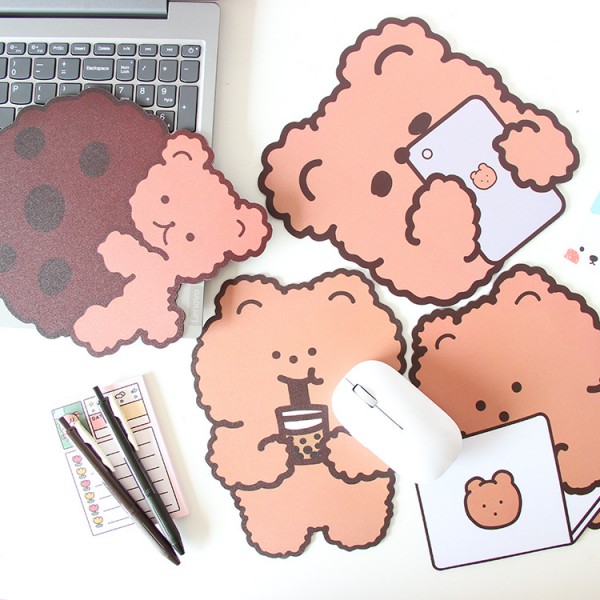 Ins soft chocolate bear mouse pad small laptop office cartoon student creativity