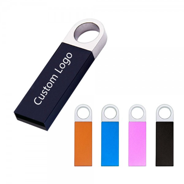 [xingtaiyuan] metal color key ring custom Keychain metal U disk logo laser engraving U disk