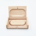 Wholesale wood USB flash disk customized Maple walnut bamboo optional 16g wood gift USB flash disk carbonized bamboo USB flash disk