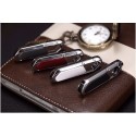 Foreign trade 8g16g key chain metal U disk 32g64g mountaineering buckle leather case fashion gift U disk custom logo