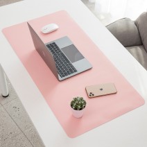 Amazon double-sided two-color PU Leather Desk Mat large mouse game mat learning desk mat