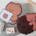 Ins soft chocolate bear mouse pad small laptop office cartoon student creativity