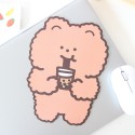 Ins soft chocolate bear mouse pad small laptop office cartoon student creativity