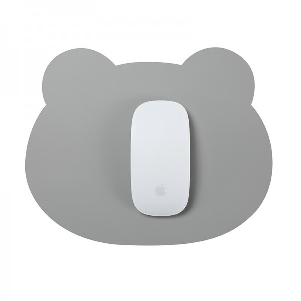 Wholesale silicone mouse pad leather mouse creative bear head mouse pad game pad business desk pad factory straight