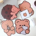 Ins soft chocolate bear mouse pad small laptop office cartoon student creativity