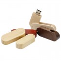 Maple USB flash disk bamboo wooden USB flash disk rotary USB flash disk 8g16g gift USB flash disk high-end custom logo