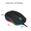 HXSJ new game mouse RGB macro definition mouse 4800dpi ergonomic computer