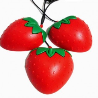 Boutique sweet and lovely strawberry mouse fashion fruit creative Mouse cartoon cable