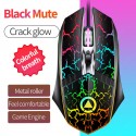 New G11 wired mouse computer accessories metal wheel 4-Button luminous mouse game USB mouse