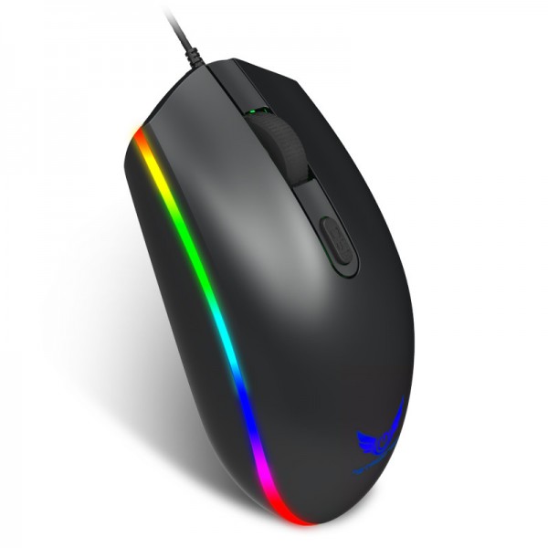 New V6 running lantern office game mouse 3-gear adjustable 1600dpirgb running lantern design dazzling