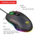 The new RGB luminous wired mouse, electronic game mouse, four gears can be adjusted to 6400dpi, and one PC can be issued on behalf of others