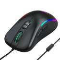The new RGB luminous wired mouse supports macro programming games, office 6400 adjustable DPI, one from stock