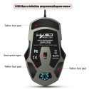 HXSJ new USB wired game mouse 8 buttons support macro definition, 8000dpi can be adjusted and distributed on behalf of one