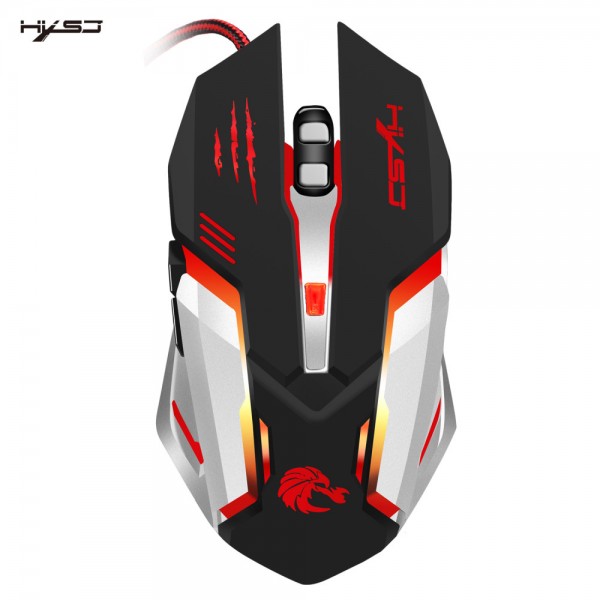 HXSJ wired USB game mouse S100 colorful luminous office computer accessories in stock one issued on behalf of others