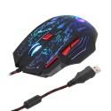 Amazon HXSJ water crack colorful luminous game mouse wired Flamingo mouse spot wholesale