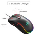 The new RGB luminous wired mouse supports macro programming games, office 6400 adjustable DPI, one from stock