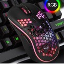 Gm86 lightweight Dongdong mouse racing lamp RGB luminous wired hollow out E-sports mouse Amazon