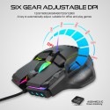 HXSJ new 10 key macro programming RGB luminous wired game mouse 12800dpi issued from office stock