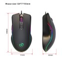 HXSJ new RGB luminous game mouse 4-gear adjustable DPI E-sports office wired mouse laptop desktop