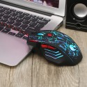 Amazon HXSJ water crack colorful luminous game mouse wired Flamingo mouse spot wholesale