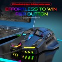HXSJ new 10 key macro programming RGB luminous wired game mouse 12800dpi issued from office stock