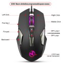 HXSJ new USB wired game mouse 8 buttons support macro definition, 8000dpi can be adjusted and distributed on behalf of one