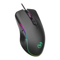 HXSJ new RGB luminous game mouse 4-gear adjustable DPI E-sports office wired mouse laptop desktop