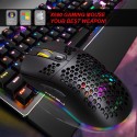 X600rgb luminous macro programming game mouse 6 keys can turn off the light, and supports various game wired mice in stock