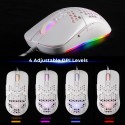 Hole hollowed out lightweight e-sports game mouse RGB luminous macro programming 6-key light-off wired mouse in stock