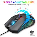 New X100 wired game mouse colorful luminous E-sports Office Mouse adjustable 3600dpi spot wholesale