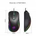 The new RGB luminous wired mouse supports macro programming games, office 6400 adjustable DPI, one from stock