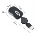 Mini wired mouse small dimension soft extension cable mouse