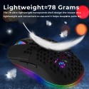 Hole hollowed out lightweight e-sports game mouse RGB luminous macro programming 6-key light-off wired mouse in stock