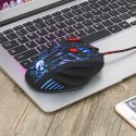Amazon HXSJ water crack colorful luminous game mouse wired Flamingo mouse spot wholesale
