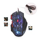 Amazon HXSJ water crack colorful luminous game mouse wired Flamingo mouse spot wholesale