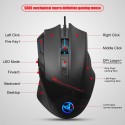 HXSJ new wired game mouse 9-button macro programming RGB luminous 7200dpi adjustable S600