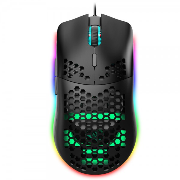 The new HXSJ Dongdong mouse RGB light-emitting, supports light off, 6-key programming, and supports one generation of various games