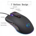Ywyt can turn off 4-color luminous wired game mouse, E-sports mouse, one button boss, four gear adjustable DPI