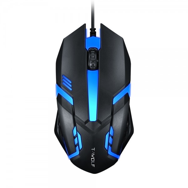 Thunder wolf V1 wired luminous Mouse USB desktop computer notebook office cheap game factory wholesale